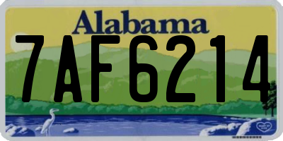 AL license plate 7AF6214