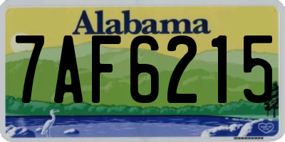 AL license plate 7AF6215