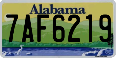 AL license plate 7AF6219