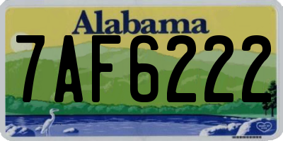 AL license plate 7AF6222