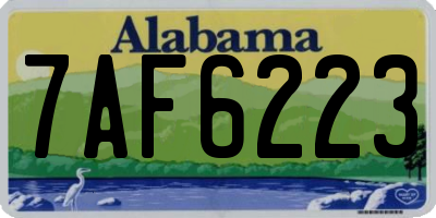 AL license plate 7AF6223