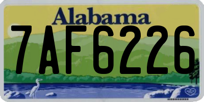 AL license plate 7AF6226
