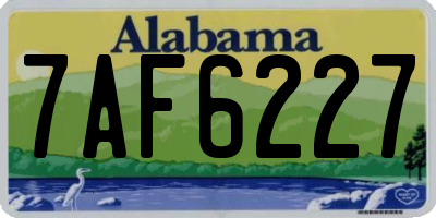 AL license plate 7AF6227