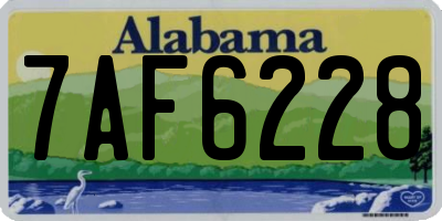 AL license plate 7AF6228