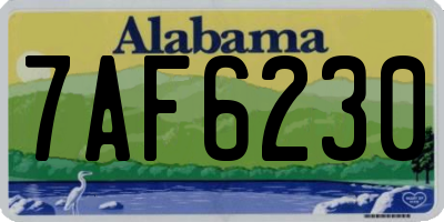 AL license plate 7AF6230