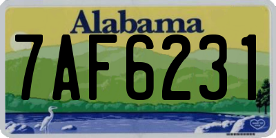 AL license plate 7AF6231