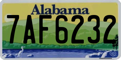 AL license plate 7AF6232