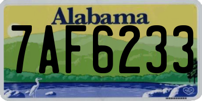 AL license plate 7AF6233