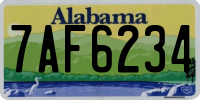 AL license plate 7AF6234