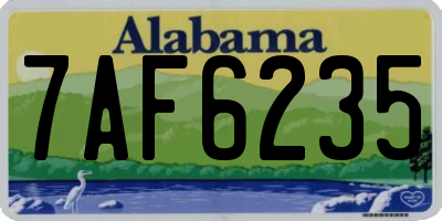 AL license plate 7AF6235