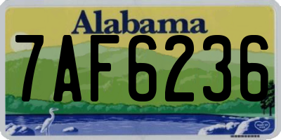 AL license plate 7AF6236