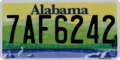 AL license plate 7AF6242