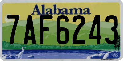 AL license plate 7AF6243