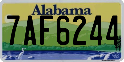 AL license plate 7AF6244