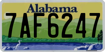 AL license plate 7AF6247