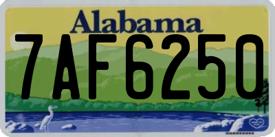 AL license plate 7AF6250