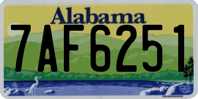 AL license plate 7AF6251