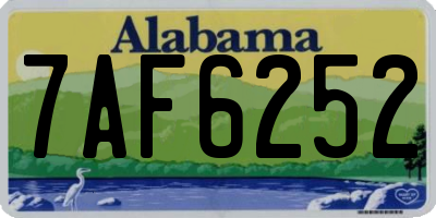 AL license plate 7AF6252