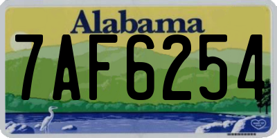 AL license plate 7AF6254