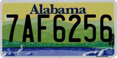 AL license plate 7AF6256
