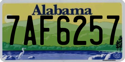 AL license plate 7AF6257