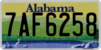AL license plate 7AF6258