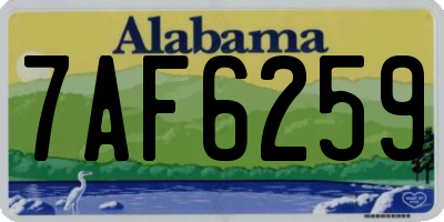 AL license plate 7AF6259