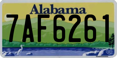 AL license plate 7AF6261