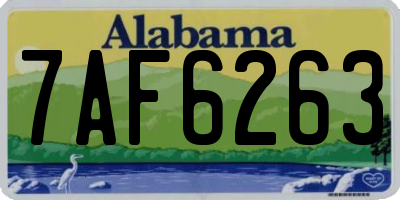 AL license plate 7AF6263
