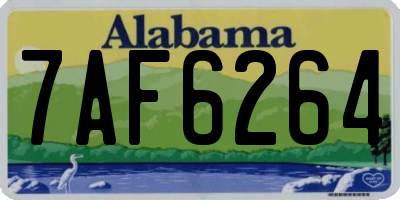 AL license plate 7AF6264
