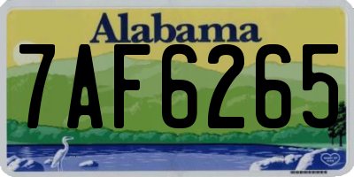 AL license plate 7AF6265