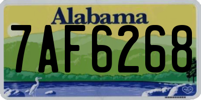 AL license plate 7AF6268