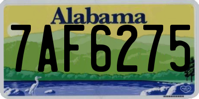 AL license plate 7AF6275