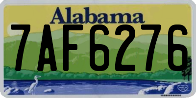 AL license plate 7AF6276