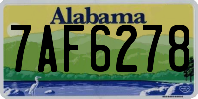 AL license plate 7AF6278