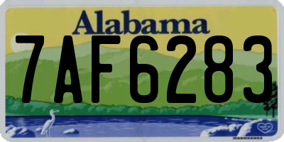 AL license plate 7AF6283