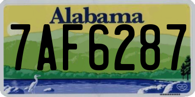 AL license plate 7AF6287