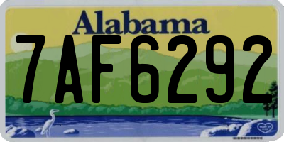 AL license plate 7AF6292