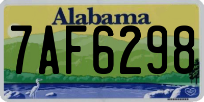 AL license plate 7AF6298