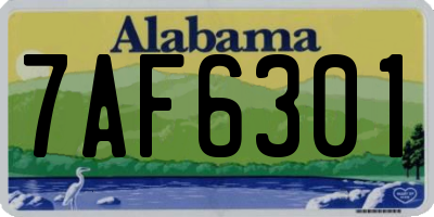 AL license plate 7AF6301
