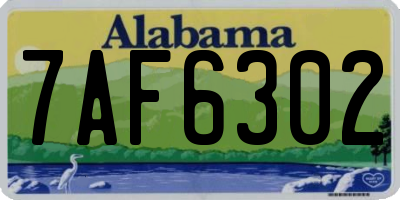 AL license plate 7AF6302