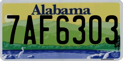 AL license plate 7AF6303