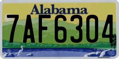 AL license plate 7AF6304