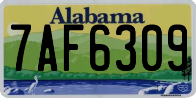 AL license plate 7AF6309