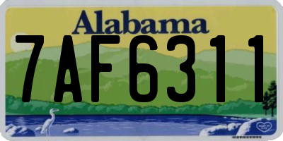 AL license plate 7AF6311