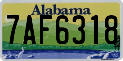 AL license plate 7AF6318