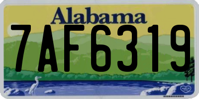 AL license plate 7AF6319