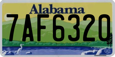 AL license plate 7AF6320