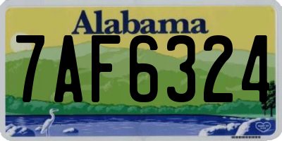AL license plate 7AF6324