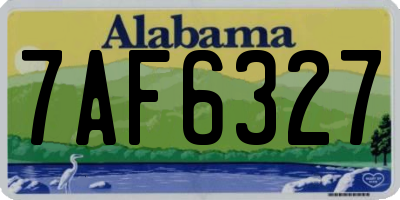 AL license plate 7AF6327